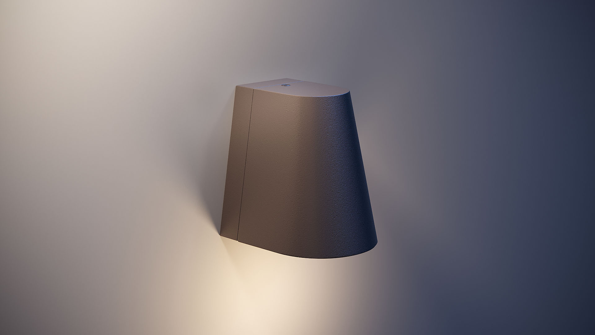 Zamak wall lamp with downward directional light and durable finish
